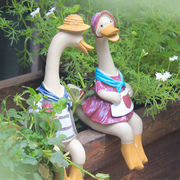 花园摆件卡通创意动物鸭子户外阳台客厅桌面装饰摆设庭院造景布置