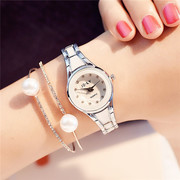 夏季女士手表女款小众设计女表防水白色冷淡风手表女小巧陶瓷腕表