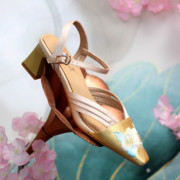 盛世牡丹复古新中式汉服女鞋绣花粗跟高跟旗袍鞋仙女优雅凉鞋