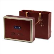 高档海参盒空盒淡干海参包装盒酒红色干海参包装盒可