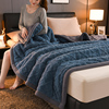 三层加厚羊羔塔芙绒午睡毛毯被子保暖冬季单双人盖毯沙发床上床单