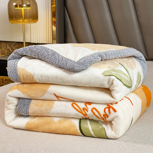 加厚珊瑚绒毛毯被子秋冬办公室午睡毯牛奶法兰绒床单儿童空调盖毯