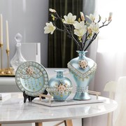 创意欧式花瓶摆件三件套客厅餐桌插花陶瓷瓶摆设酒柜电e视柜