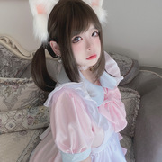 cosplay日常可爱lolita女装，萝莉塔套装连衣裙，超萌粉蓝女仆装