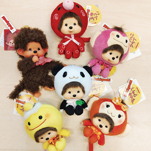 Monchhichi萌趣趣毛绒公仔娃娃包包钥匙挂件猴子熊猫女孩礼物