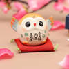 日本药师窑幸福圆满猫头鹰可爱动物，家居摆件陶瓷饰品女友礼物