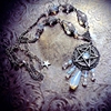 欧美哥特神秘纹五芒星头链异教徒魔法蛋白石女巫项链装饰链