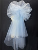 蓝色新娘婚纱礼服结婚头纱硬纱云朵蓬蓬造型三层影楼旅拍造型纱
