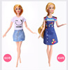 30cm巴比娃娃衣服换装牛仔，休闲时装裙配件11寸barbie服饰女孩玩具