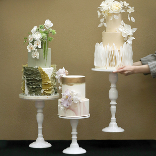 铁艺蛋糕架婚庆道具，欧式婚礼甜品台高脚蛋糕盘，白色甜品架展示架
