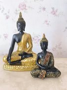 泰国佛像摆件释迦牟尼佛坐佛，树脂禅意泰式风情工艺品餐厅会所茶室
