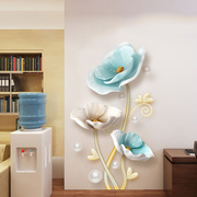3d立体浮雕花朵墙贴防水贴画电视墙背景墙壁，贴纸自粘创意房间斅