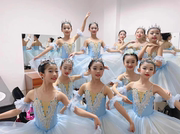 儿童芭蕾舞裙天鹅湖芭蕾表演服浅蓝色蓬蓬纱裙TUTU裙小天鹅舞蹈服