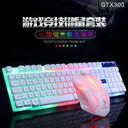 力美tx30键盘电脑七彩背光键盘鼠标，装机套装usb，单键盘(单键盘)跨境亚马逊