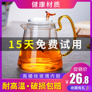 加厚玻璃茶壶耐高温大小泡花茶壶过滤水果煮茶器功夫茶具套装家用