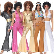 复古迪斯科小丑服装Disco Costume70年代嬉皮士衣服cos万圣节酒吧