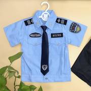 六一儿童警察服男童警官服，保安制服男孩夏装，警服套装表演演出服装