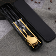 筷叉勺便携餐具餐盒单人装便携式餐具盒筷子叉子勺子旅行
