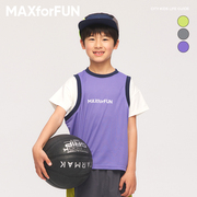 maxforfun童装23ss夏儿童(夏儿童)假两件短袖t速干凉感抗菌运动上衣男女童