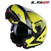 ls2头盔大码双镜片揭面盔摩托车截面防雾全覆式蓝牙全盔四季f