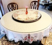 高档欧式圆桌布布艺美式桌布圆形台布家用转盘桌长方餐桌布茶几布