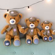 礼帽熊公仔(熊公仔，)毛绒玩具，可爱泰迪熊抱枕玩偶送儿童礼物