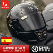 西班牙mt复古头盔，加拉玛摩托车全盔四季哈雷男女巡航机车