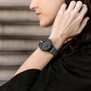 Eone Bradley Element 黑色钢陶瓷石英手表现代简约时尚防水腕表