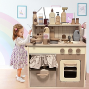 儿童过家家厨房玩具木质烧烤工具台娃娃家做饭仿真厨具女孩3-6岁