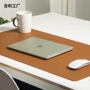 单面PU绒底 多尺寸笔记本鼠标垫防泼水皮革书桌垫logo广告桌垫