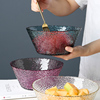 北欧风格玻璃水果盘创意现代水晶，水果盆客厅茶几，家用个性时尚果篮