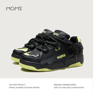 MQMS黑色骑士系列设计师国潮面包鞋板鞋男鞋子男女情侣鞋潮鞋