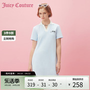 juicycouture橘滋2024苏打气泡刺绣，翻领短袖连衣裙