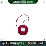 韩国直邮CILOCA 男女通用 圆饼单肩包背包酒红色收纳包