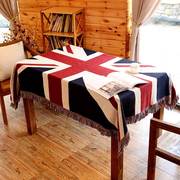 米字旗纯棉线毯沙发巾北欧时尚沙发毯床尾毯桌布地毯单双人沙发垫