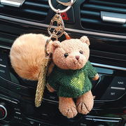 ins韩国创意卡通毛衣小熊，毛绒公仔毛毛球汽车，钥匙扣挂饰包包挂件