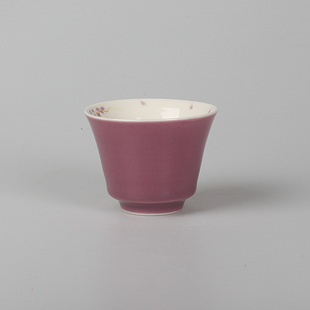 陶瓷茶具紫藤花品茗杯手绘漂亮清新小茶杯功夫茶具，日式单杯主人杯