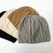 羊毛帽子女秋冬针织帽子，毛线男女帽子羊绒西瓜，帽包头护耳帽百搭