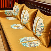 新中式沙发坐垫高端红木家具沙发垫套罩实木罗汉床五件套定制座垫