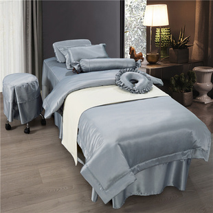 高档美容床罩四件套欧式床罩四季通用美容美体按摩床上用品定制