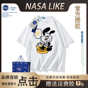 NASA联名女童米奇T恤2024夏儿童韩版男童上衣短袖休闲一家亲子装