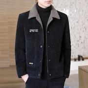 日本CZ冬季加厚男士毛呢外套短款风衣夹克韩版呢子大衣男2020