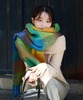 格子围巾披肩日单尾货韩版冬季保暖圈圈纱男女加厚柔软防静电长