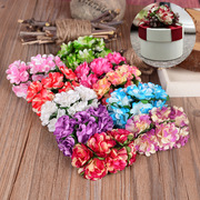 diy仿真花束双色康乃馨花环材料，纸花菊花喜糖盒装饰花朵144朵