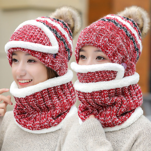 毛线帽甜美可爱保暖英伦针织女冬百搭韩版潮潮圆脸适合的帽子冬季