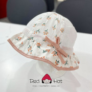 宝宝帽子夏季薄款3月9防晒太阳帽男女儿童遮阳渔夫帽，婴儿帽子网眼