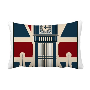 伦敦大本钟米字旗复古英国抱枕靠枕腰枕沙发靠垫双面含芯礼物