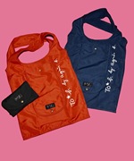 日本纯色简约轻薄便携可折叠环保袋购物袋 单肩包