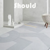 地毯侘寂风客厅，地毯卧室现代简约抽象条纹床边毯茶几地垫