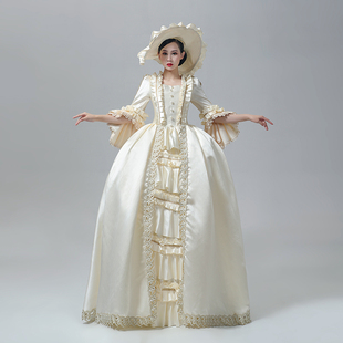 欧式宫廷裙欧洲中世纪复古宫廷裙礼服舞台装长裙话剧影楼写真